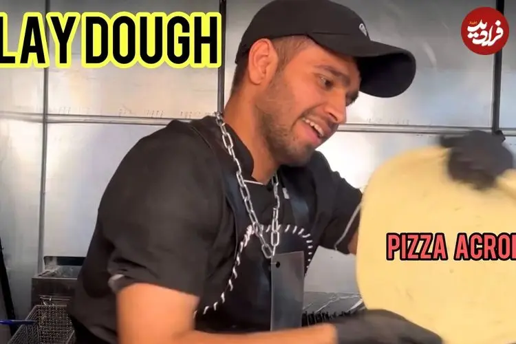 ببینید| غذای خیابانی در ایران؛ مهارت آشپز مشهور در تهیه پیتزا گوشت و سالامی