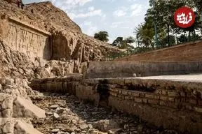 عکس| سفر در زمان؛ عکس حجاری‌شده فتحعلی‌شاه در چشمه علی تهران
