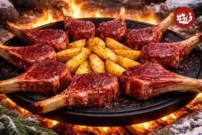 ببینید| غذای روستایی در آمریکا؛ تهیه استیک و سیب زمینی  سرخ کرده در جنگل