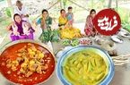 ببینید؛ غذای روستایی در هند؛ پخت خوراک کاری مرغ و غذای محلی «پتول درما»