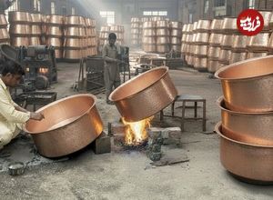 ببینید| فرآیند دیدنی بازیافت کمپرسورهای فرسوده کولر گازی و تولید قابلمه مسی با آن ها