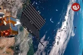 ببینید| ماهواره روسی بالای زمین از هم پاشید