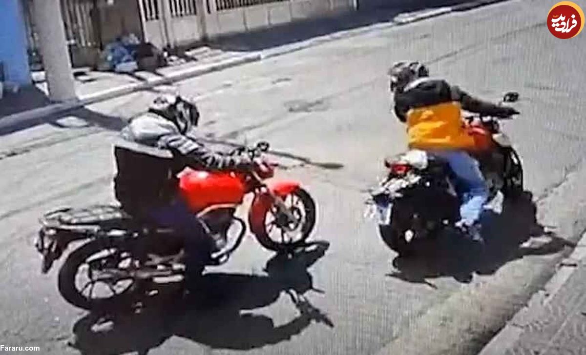 (ویدئو) مرگ عجیب یک دزد پس از خفت‌گیری و سرقت موتورسیکلت در خیابان
