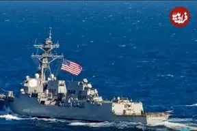 ببینید| لحظه اصابت موشک ایرانی به ناو نیروی دریایی آمریکا را ببینید!