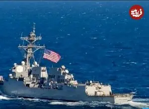 ببینید| لحظه اصابت موشک ایرانی به ناو نیروی دریایی آمریکا را ببینید!