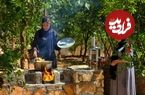 (ویدئو) روش تماشایی مادر و دختر روستایی کردستانی برای طبخ پلو بریانی روی ذغال