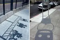 تصاویر؛ هنر خیابانی؛ خلاقیت هنرمندی که «سایه‌های خیالی» ایجاد می‌کند