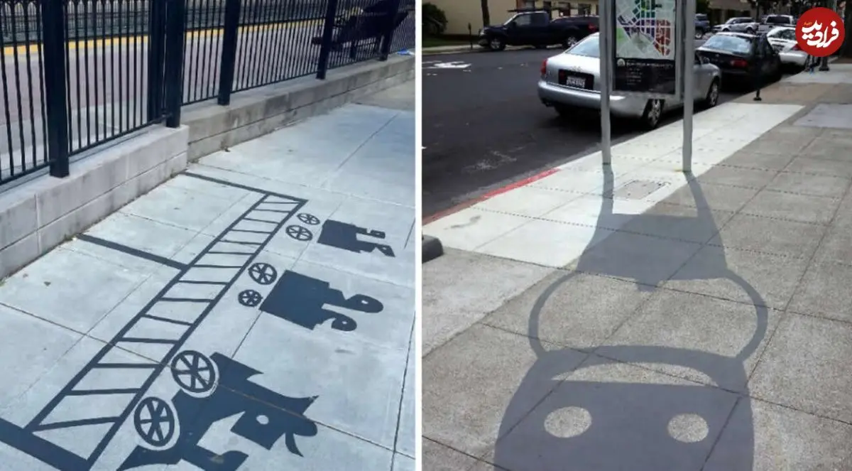 تصاویر؛ هنر خیابانی؛ خلاقیت هنرمندی که «سایه‌های خیالی» ایجاد می‌کند