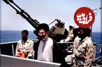 عکس؛ سفر در زمان؛ «احمد کاظمی با کلت و رهبر انقلاب با لباس ارتش در جبهه»؛ دهه 60
