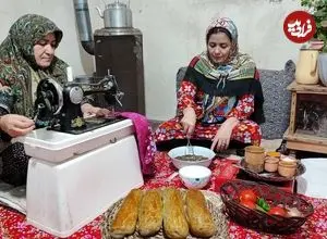 ببینید| غذای روستایی در ایران؛ پخت کوکوی عدس و نان تازه در روستایی زیبا