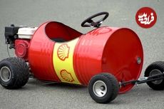 ببینید| مراحل تماشایی ساخت یک خودروی مسابقه ای با بشکه در کرواسی