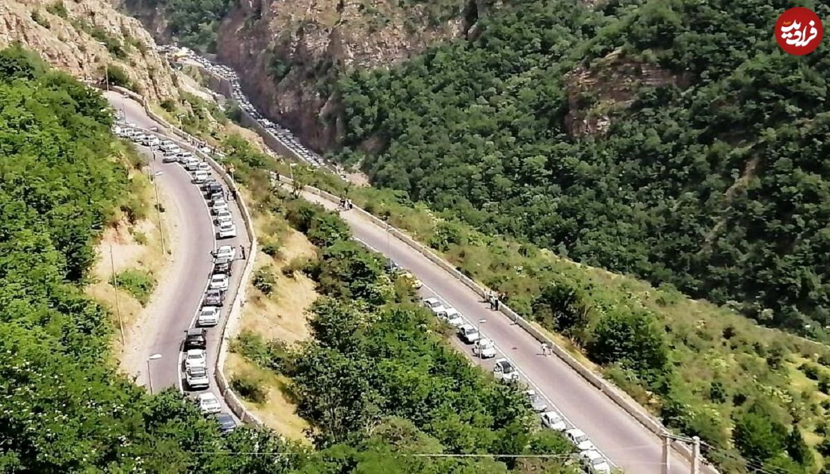 عکس؛ سفر در زمان؛ «جاده چالوس در دوران قاجار این شکلی بود»؛ 110 سال قبل