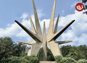 تصاویر| بنای یادبود کوشمای؛ پنج پره بتنی عظیم ۳۰ متری 