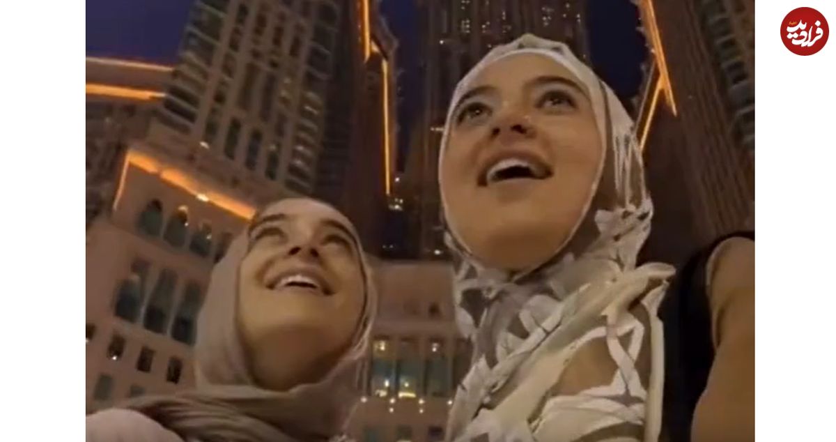 (ویدیو) سلفی پربازدید دو خواهر عربستانی هنگام برخورد صاعقه