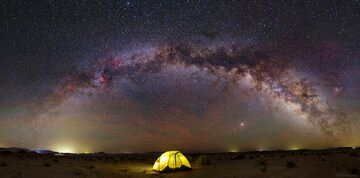 (عکس) نمایان شدن کهکشان راه شیری در آسمان کویر لوت
