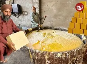 ببینید| مراحل تماشایی تولید صابون رختشویی به روش سنتی و در پاکستان