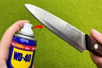 (ویدئو) روشی جالب برای تیز کردن چاقوی کهنه و زنگ زده