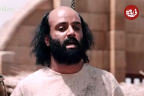 عکس| سفر در زمان؛ «آپوپیس» سریال یوسف پیامبر با گریم عجیب در پشت صحنه یک سریال؛ سال 1403