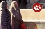 عکس| سفر زمان؛ زنان تهرانی با زنبیل در کنار «تخت مرمر»؛ سال 51