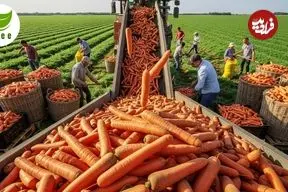 ببینید| چگونه صدها تن هویج در مزارع آمریکا برداشت و فرآوری می شود؟