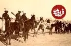 عکس| سفر به ایران قدیم؛ خان بختیاری و پسرش در مقابل خانه‌شان در «شلمزار»؛ 125 سال قبل