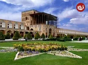 عکس| سفر زمان؛ منظرۀ زیبای میدان نقش جهان در یک روز زمستانی؛ 80 سال قبل