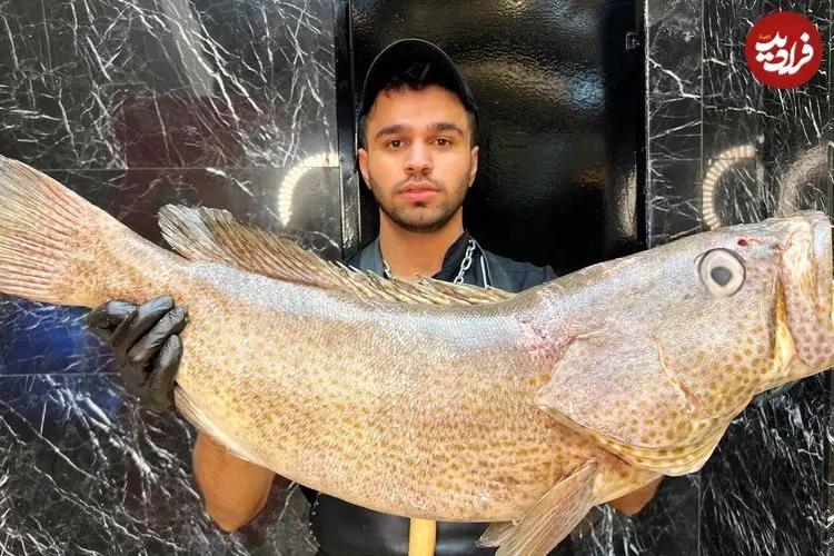 ببینید| غذای خیابانی در ایران؛ کباب ماهی هامور با سس مخصوص