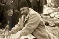 عکس؛ سفر به تاریخ؛ «اتابک، صدراعظم ناصرالدین شاه» در حال قلیان‌کشی در لواسانات