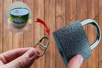 (ویدئو) یک تکنیک خلاقانه برای باز کردن قفل با قطعه بازکننده قوطی کنسرو