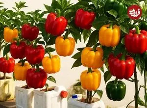 ببینید| چگونه در بطری های پلاستیکی و در خانه فلفل دلمه ای رنگی پرورش دهیم؟