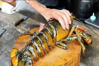 ببینید| غذای خیابانی در تایلند؛ نودل با سس مخصوص و لابستر در بانکوک