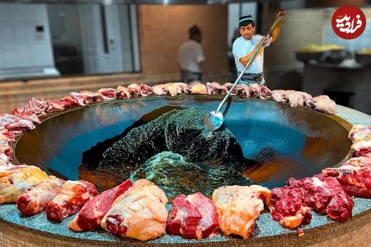 ببینید| غذای خیابانی در ازبکستان؛ پخت 500 کیلو سمرقند پلو برای مراسم عروسی در تاشکند