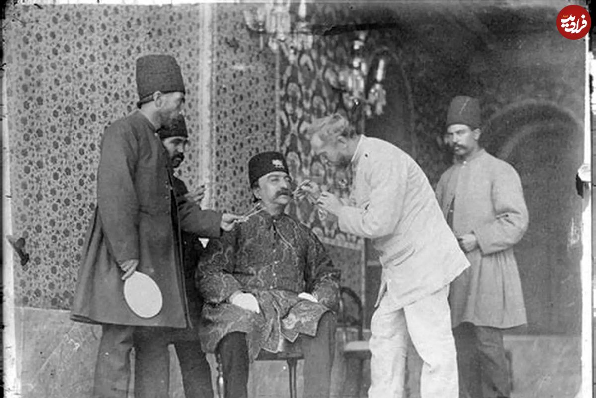 عکس؛ سفر در زمان؛ چشم پزشکی خیابانی به سبک قاجار