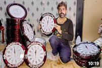 ببینید| مراحل دیدنی تولید ساعت دیواری از طریق بازیافت ضایعات پلاستیکی