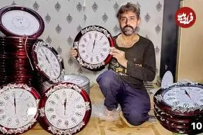 ببینید| مراحل دیدنی تولید ساعت دیواری از طریق بازیافت ضایعات پلاستیکی