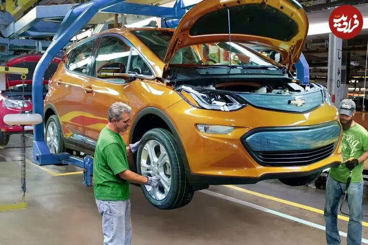 ببینید| مراحل تولید صفر تا صد خودروی الکتریکی شورلت بولت در آمریکا