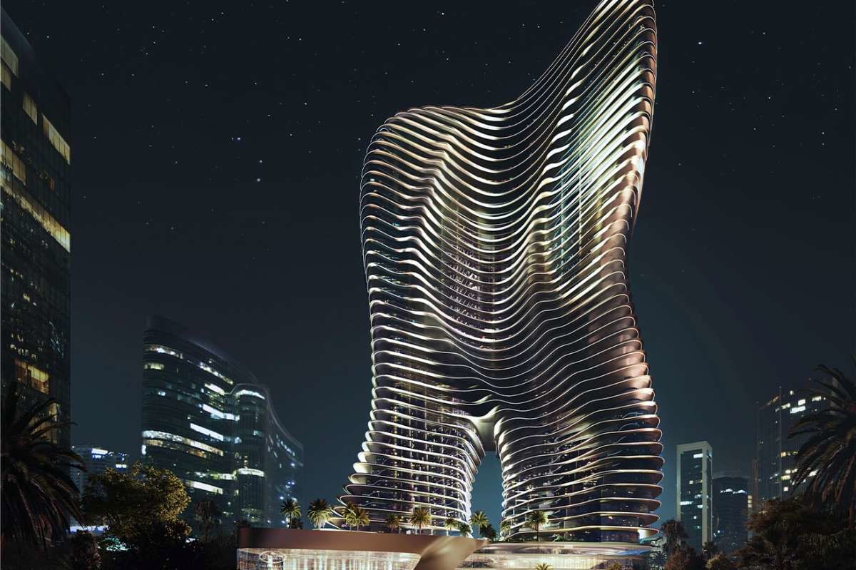 (تصاویر) برج بوگاتی دبی؛ طراحی باورنکردنی برای بالا بردن خودروهای لوکس