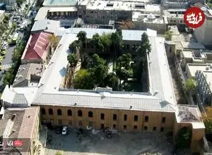 عکس| سفر زمان؛ منظرۀ شهر تهران از روی پشت‌بام دارالفنون؛ 130 سال قبل