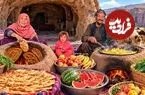 ببینید| غذای روستایی در افغانستان؛ پخت نان سنتی و سیب زمینی سرخ کرده