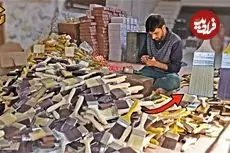 ببینید| مراحل دیدنی تولید انبوه قلم موی نقاشی در کارگاهی در پاکستان