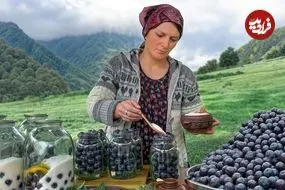 ببینید| غذای روستایی در آذربایجان؛ تهیه کمپوت آلو و پخت خوراک با مرغ در طبیعت