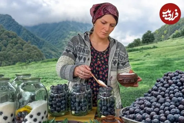 ببینید| غذای روستایی در آذربایجان؛ تهیه کمپوت آلو و پخت خوراک با مرغ در طبیعت