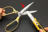 ببینید| ترفندهایی برای تیز کردن قیچی مانند تیغ و برطرف کردن زنگ زدگی آن