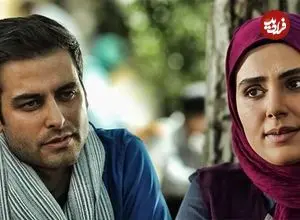 عکس| سفر زمان؛ «محمدعلی» (سریال آنام) در کنار «شبنم قلی خانی» در اتاق گریم