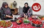 ببینید| غذای روستایی در ایران؛ پخت کتلت و تهیه ترشی گوجه