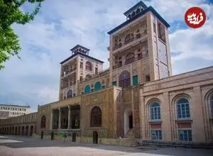 عکس| سفر زمان؛ دورنمای «شمس‌العماره و تکیه دولت در یک روز برفی» در دوران قاجار