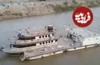 عکس| سفر زمان؛ تصویری از یک «کشتی در رودخانه کارون» در دوران ناصرالدین شاه