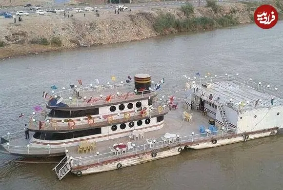 عکس| سفر زمان؛ تصویری از یک «کشتی در رودخانه کارون» در دوران ناصرالدین شاه