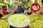 ببینید| غذای خیابانی در پاکستان؛ تهیه میلک شیک با 500 کیلو انگور در کراچی