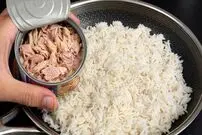 ببینید| طرز تهیه یک غذای ساده و جدید با تن ماهی و برنج